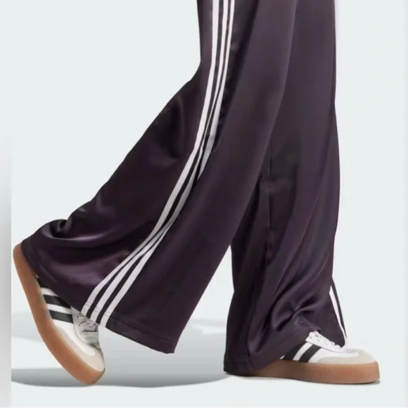 Adidas Satin Wide Leg Track Pants Size 6 NWT - Picture 12 of 14
